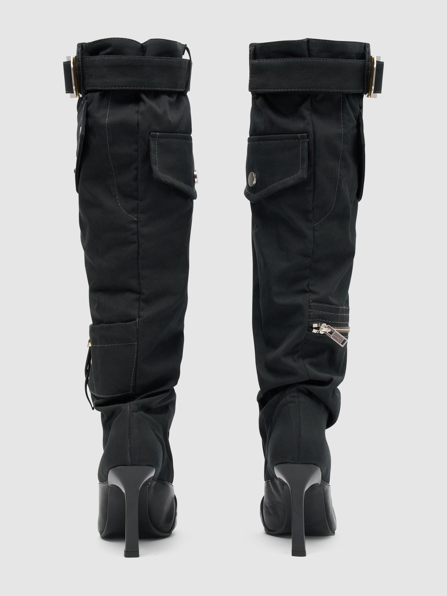 DION LEE X ANCUȚA SARCA Upcycled trouser boots/ Black