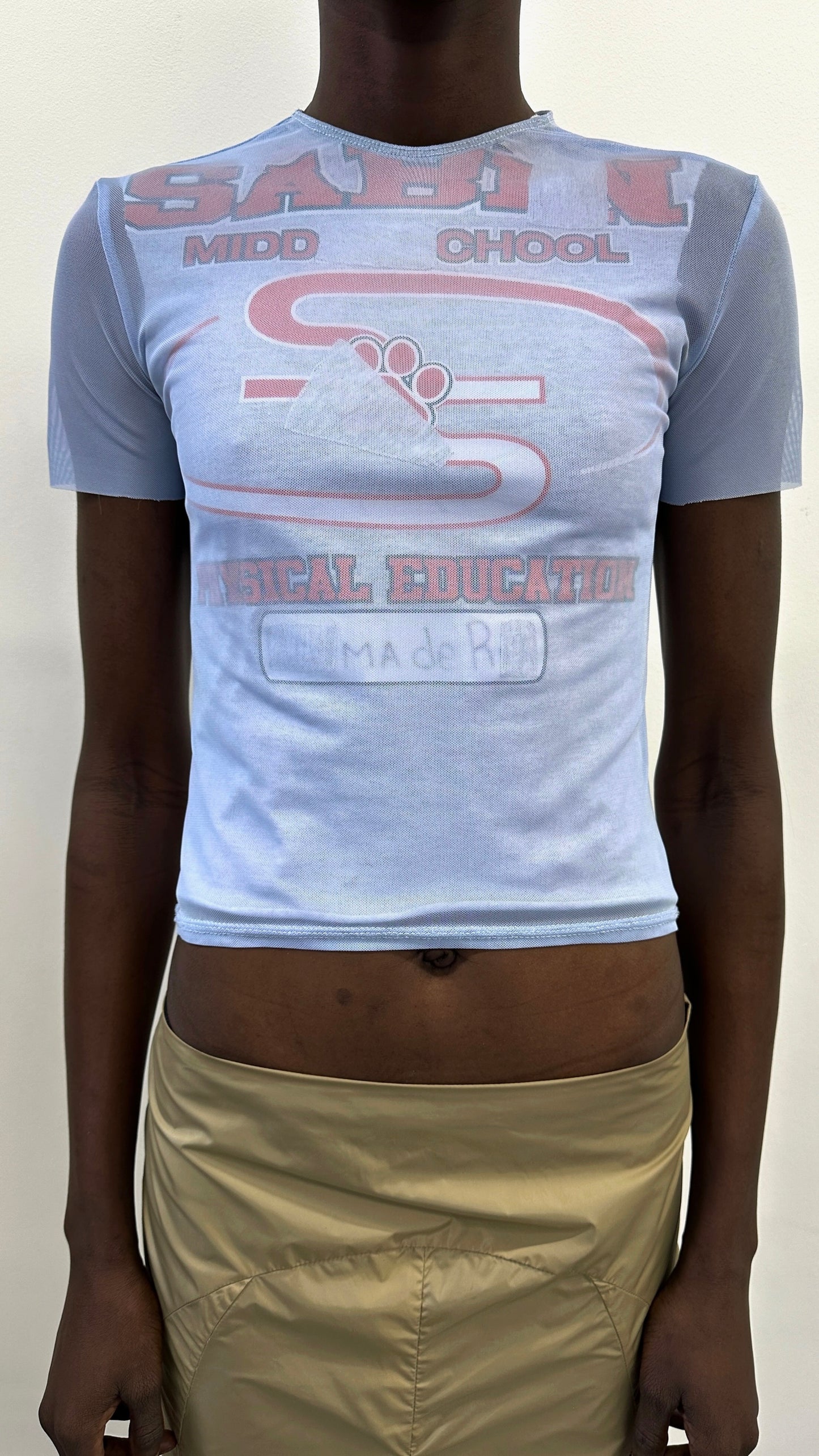 'Lilac Mesh Upcycled T-Shirt