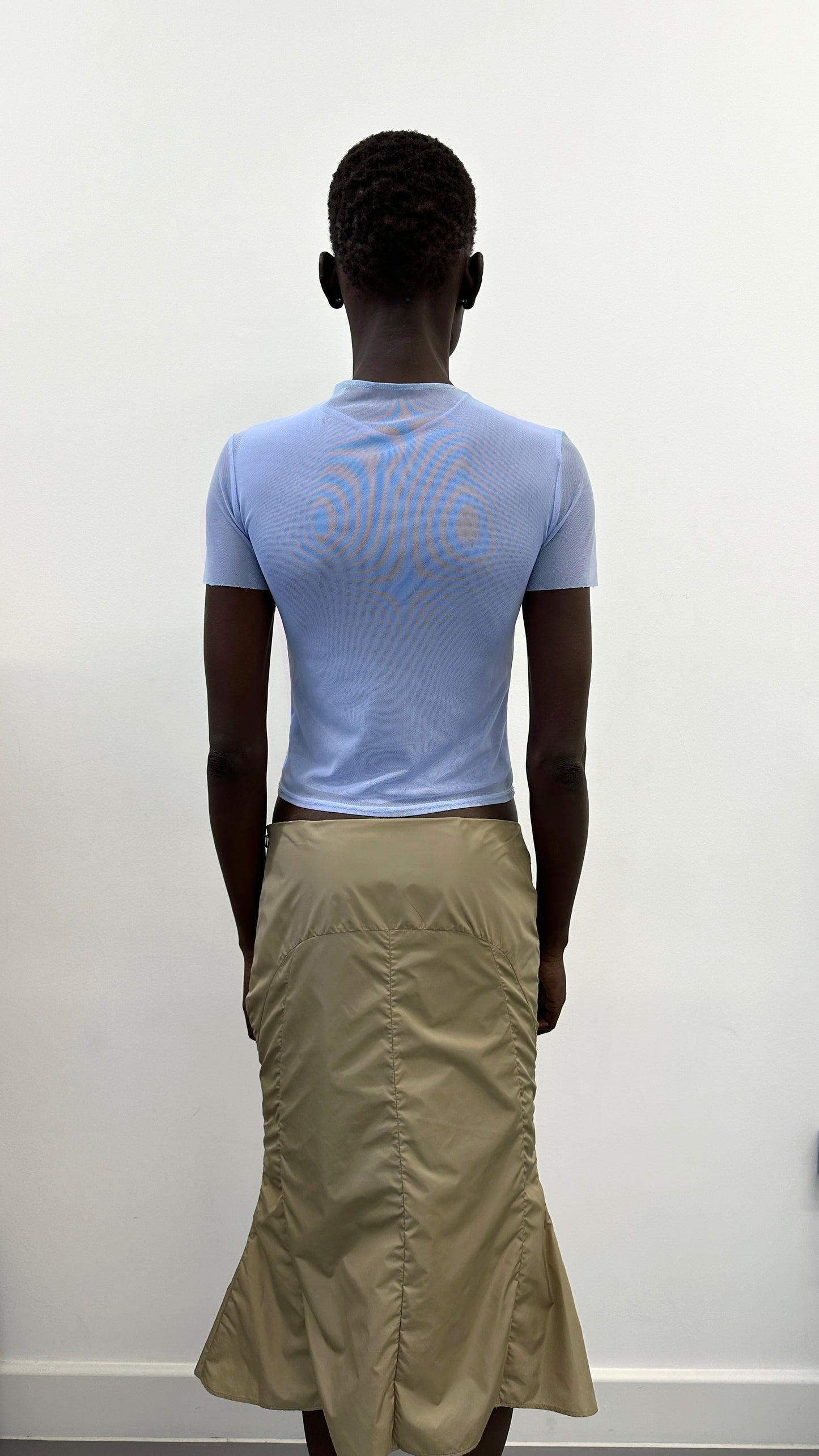 'Lilac Mesh Upcycled T-Shirt