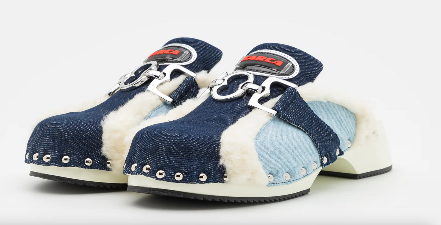'Denim Clogs Upcycled fabrics