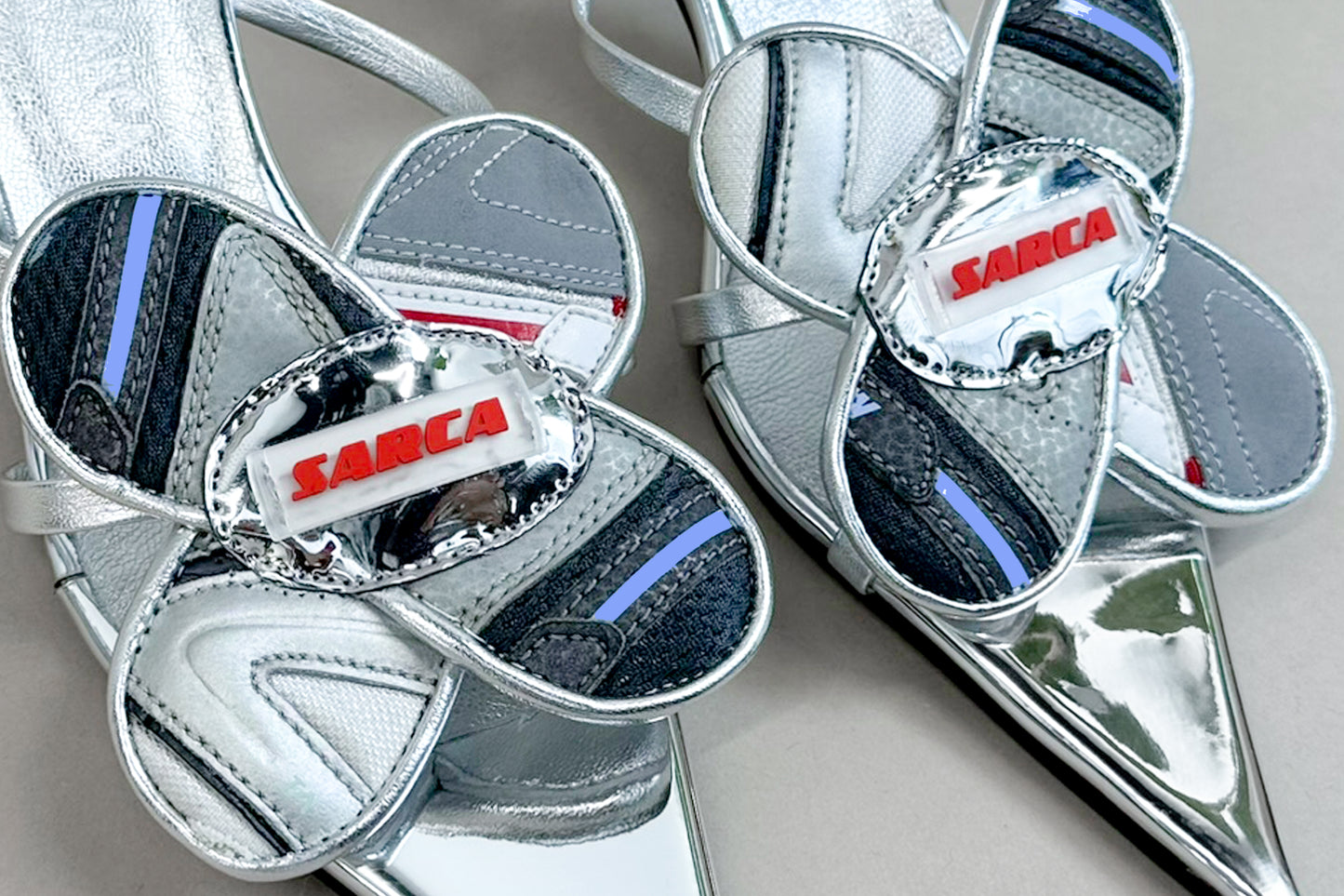 Daisy' Silver upcycled sandal