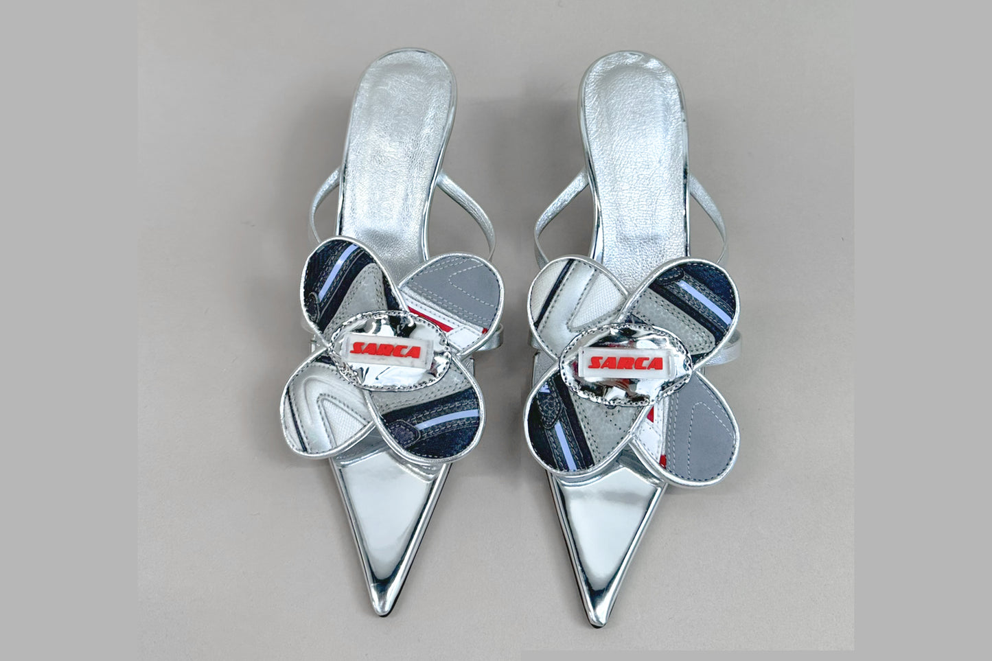 Daisy' Silver upcycled sandal