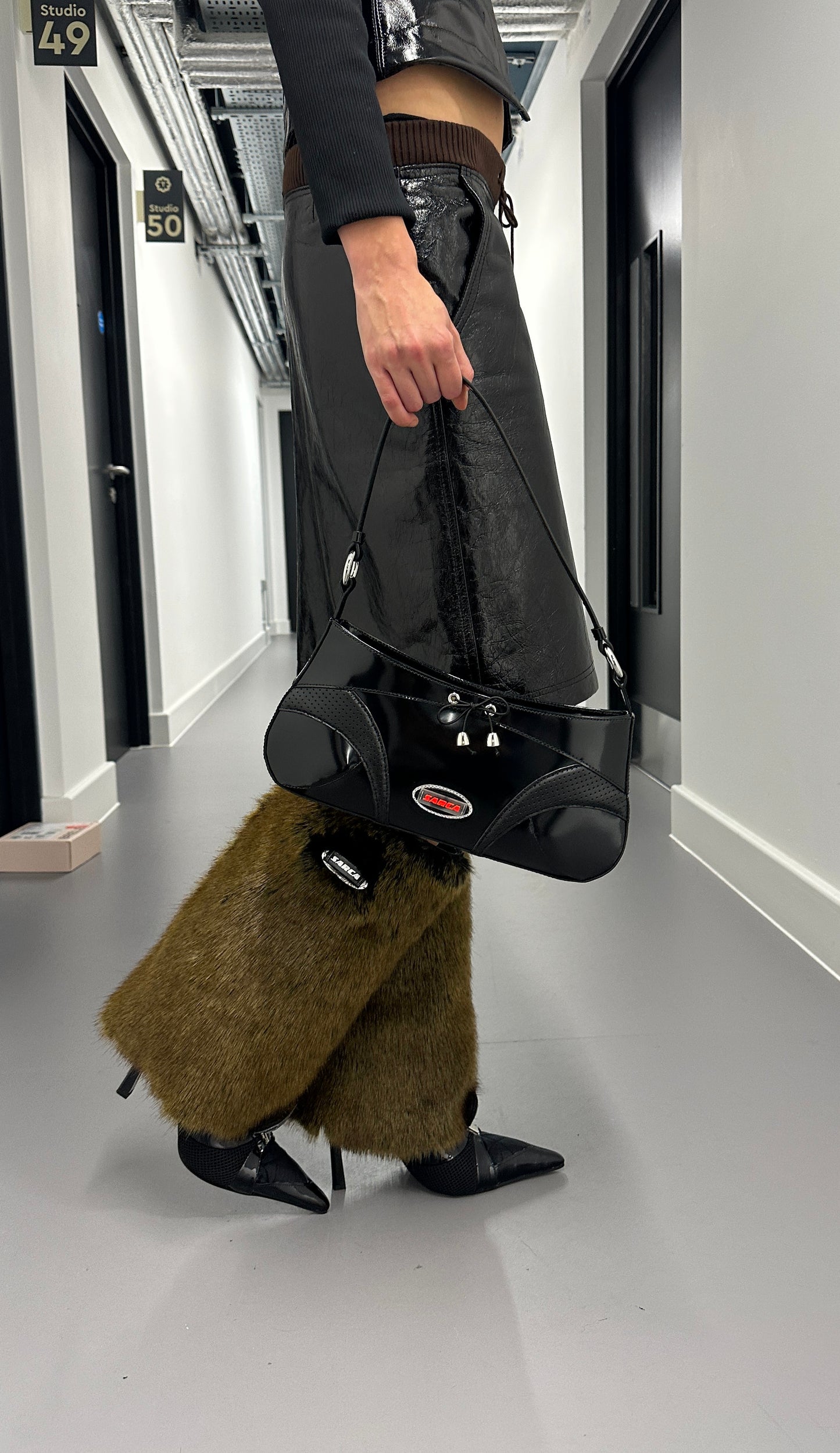 '7 "BRAN" FAUX FUR HIGH HEEL BOOTS