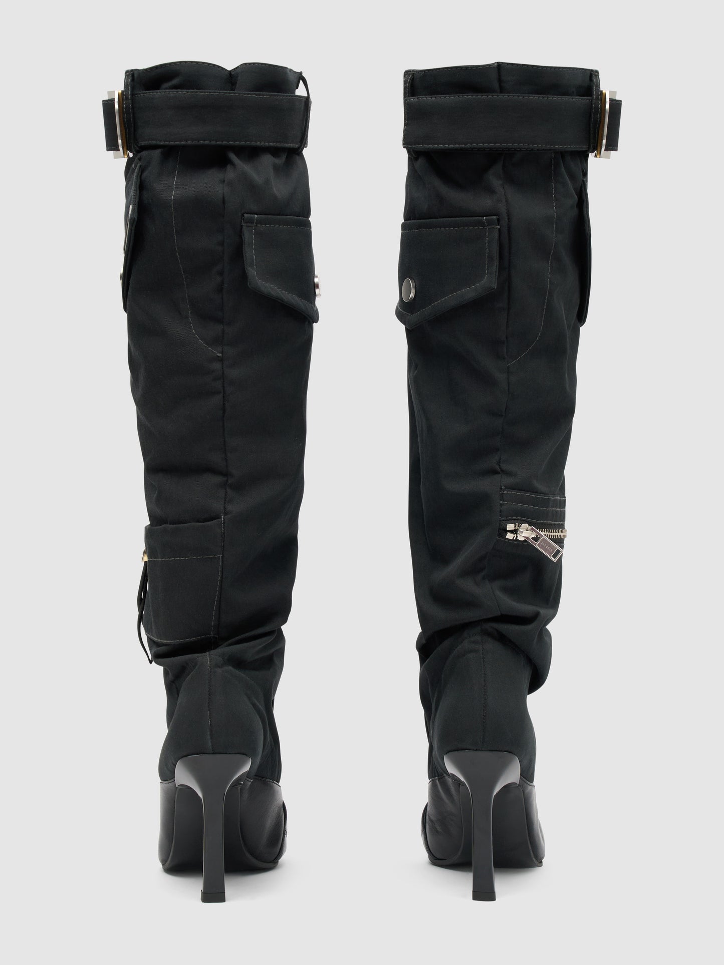 'DION LEE X ANCUȚA SARCA Upcycled trouser boots/ Black