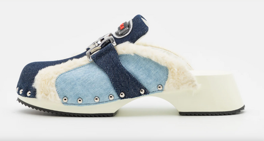 Denim Clogs Upcycled fabrics